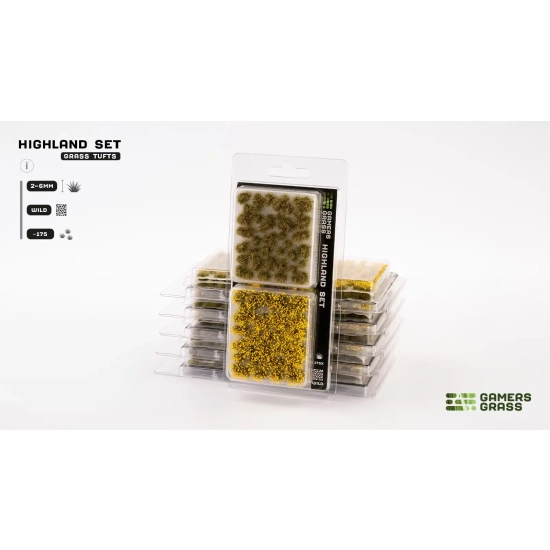 Gamers Grass: Highland Tuft Set - Zestaw traw Górskie Łąki (Wild) • 175 kępek 2–6mm